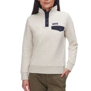 Patagonia Women's Organic Cotton Quilt Snap-T® Pullover - size m in birch white